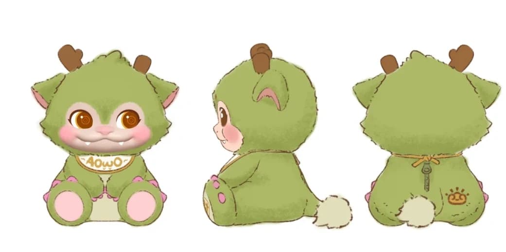 Character reference used to guide plush sample development