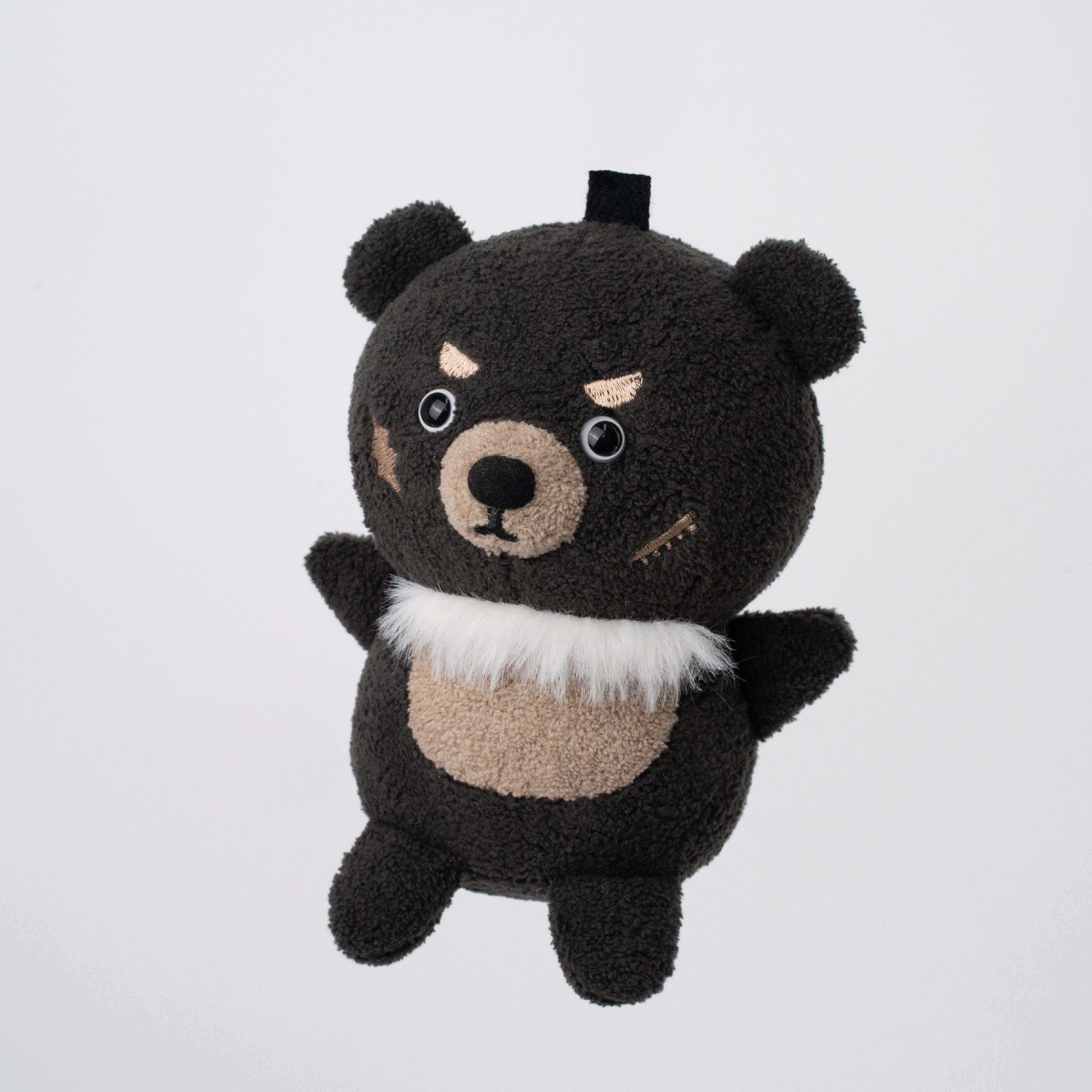 Custom black bear plush development sample by Giftora